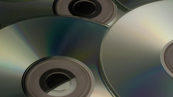 Rotating shot of compact discs - CDs 013