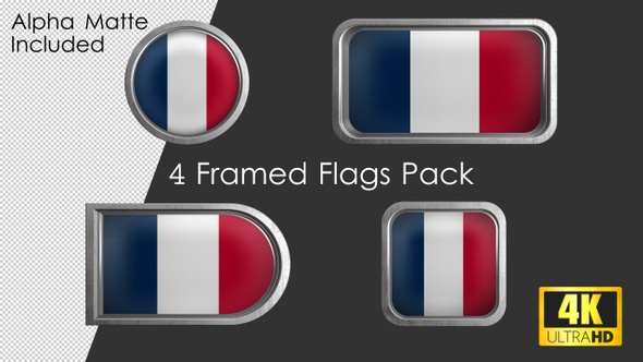 Framed France Flag Pack alt