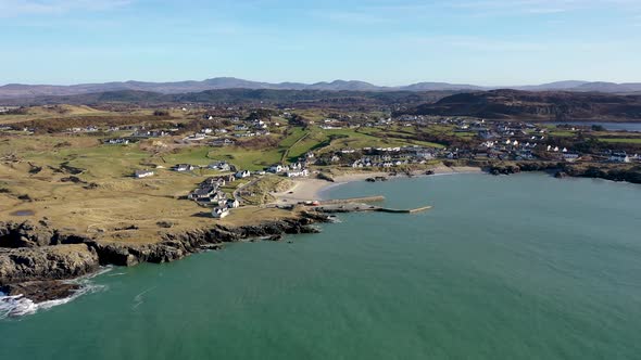 Aerial View of Falcarragh in County Donegal  Ireland