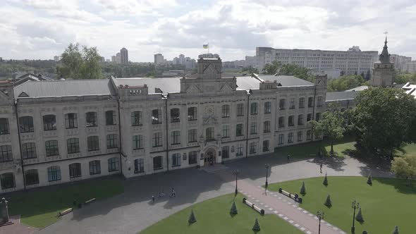 Kyiv. Ukraine. Kyiv Polytechnic Institute. Aerial View. Flat, Gray