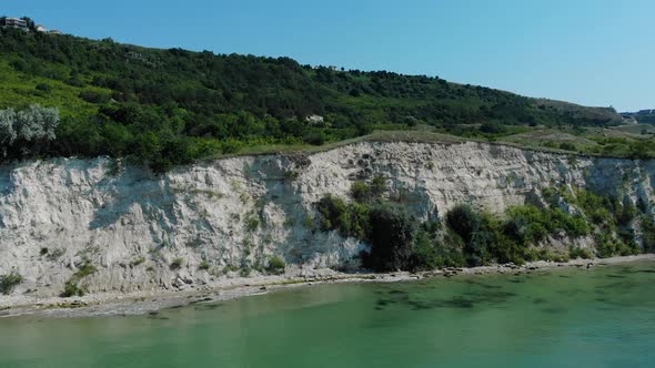 Dense Foliage On White Hills At The Coast Of Black Sea In Balchik, Southern Dobruja, Bulgaria