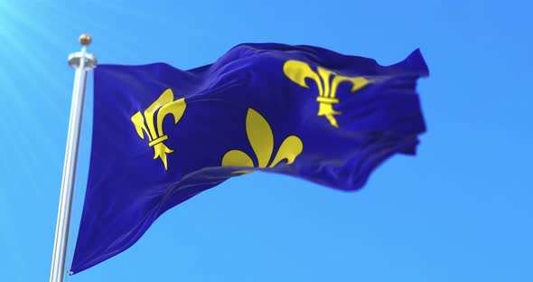 Flag of the Region of Ile de France