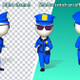 Police character funny running - VideoHive Item for Sale