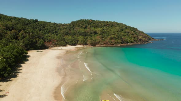 Tropical Beach with White Sand, View From Above