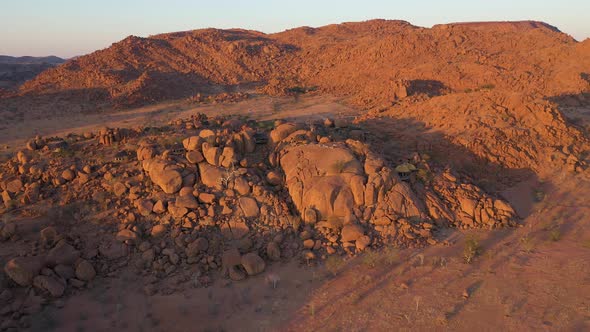 Aerial view of a desert land in Damaraland, Namibia. alt