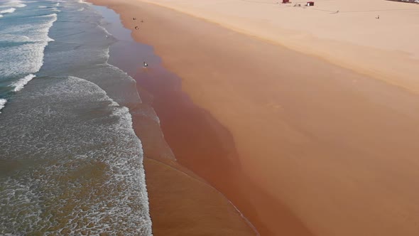Red Sand Beaches on Ocean Coast of Portugal, Aerial