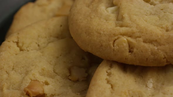 Cinematic, Rotating Shot of Cookies on a Plate - COOKIES