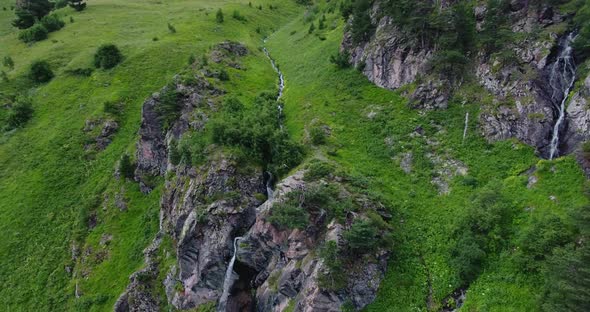 Alpine Meadows in High Mountains