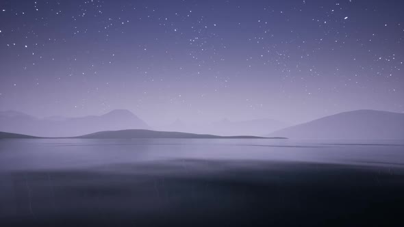 Beautiful Night Ocean Landscape