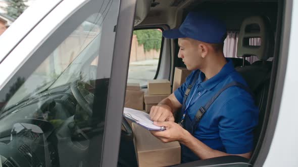 Young Delivery Employee at Work