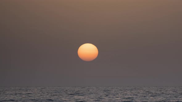 sunset in the waters of the Aegean Sea