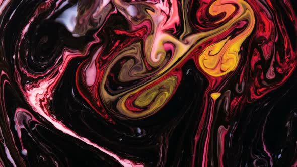 Psychedelic Patterns Blend Into Abstract Shapes in White Water