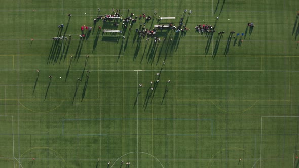 Ultimate Frisbee Tournament Field Aerial