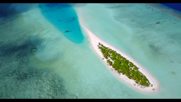 Aerial view nature of tropical lagoon beach wildlife by blue water and white sand background of jour