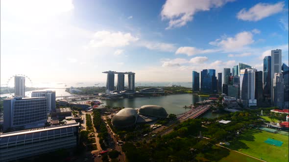 Time lapse of Building in Singapore city