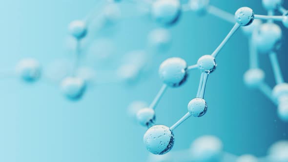 Chemical molecule with blue background alt