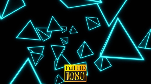 Vj Loop Flying Shimmering Pyramids HD