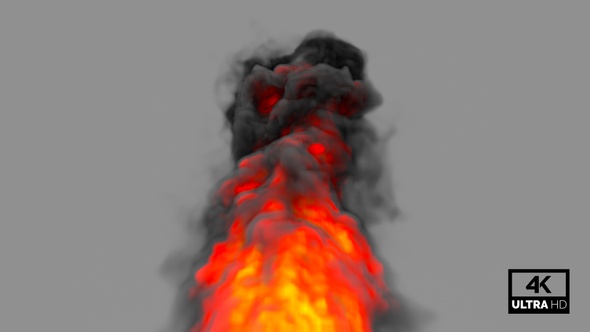 Fire With Smoke Rising Steam alt