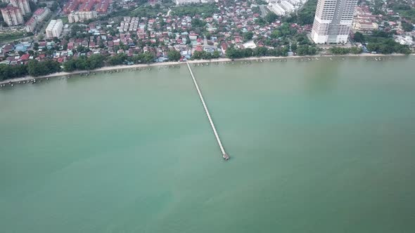 Aerial view Lovers bridge