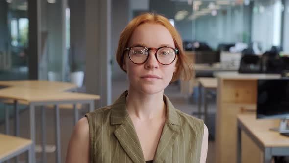 Business Woman Walking In Office