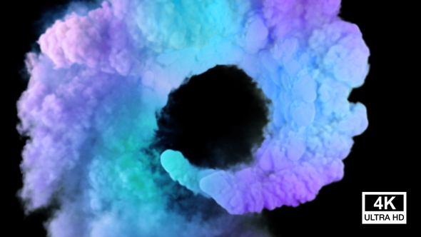 Swirling Festival Colored Smoke 4K alt