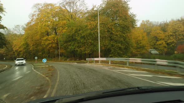 Driving On A Beautiful, Rainy Autumn Forest Road, Stock Footage By Brian Holm Nielsen 2