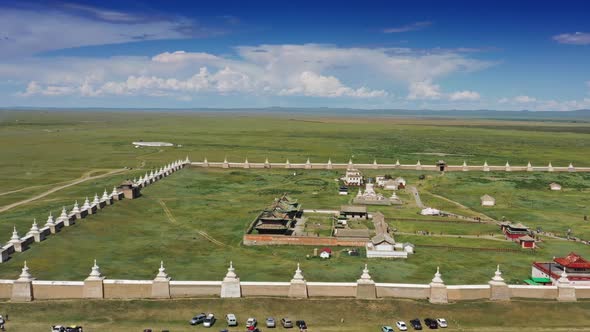 Aerial View of Kharkhorin Erdene Zuu Monastery