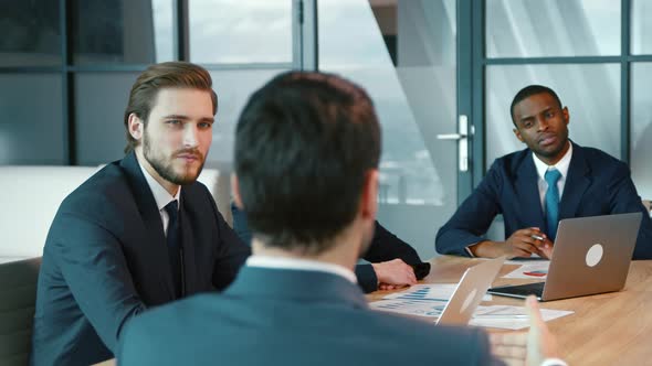 Young group of diverse business people