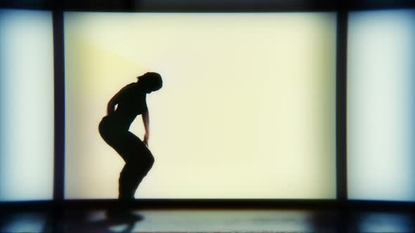 Silhouette Of A Dancing Hip Hop 3D Animation