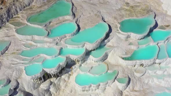 Travertines of Pamukkale - Denizli - Turkey.	