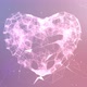 romantic pink heart break plexus background video - VideoHive Item for Sale