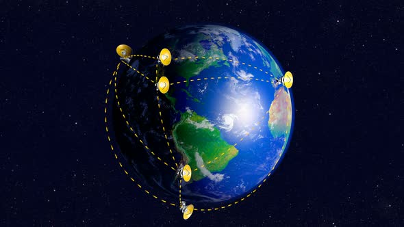 Radio Telescopes Connected Into Network Over Earth