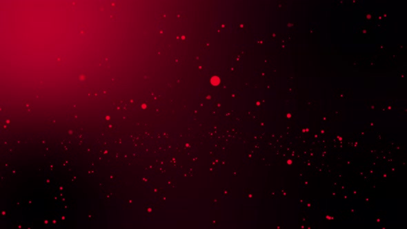 Flying Particles Red Background Animation Loop