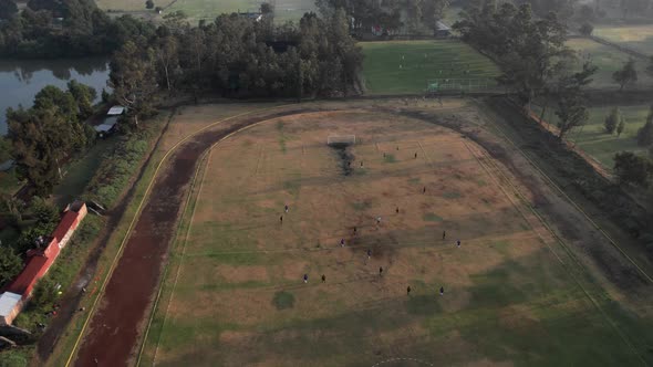 Aerial Hyperlapse of a Mexican football soccer game