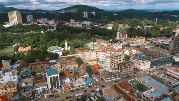 Aerial view of the Arusha City