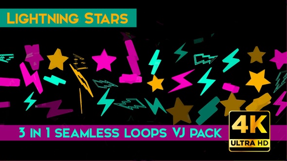 Lightning Stars VJ Loops