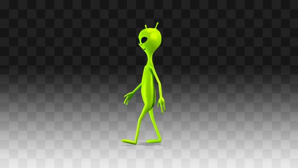 Alien Walking Side View