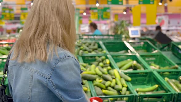 Woman in Mask at Supermarket