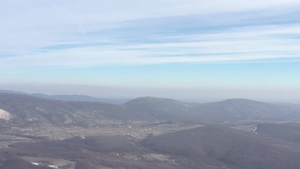 Carpathian mountain ranges in Eastern Serbia 4K drone video