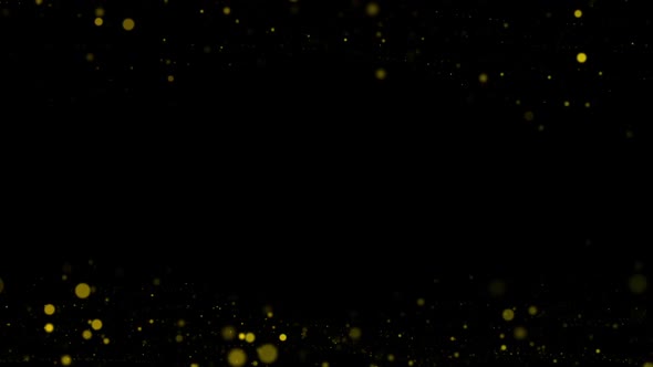 Beautiful Glittering Golden Particle Dust Background