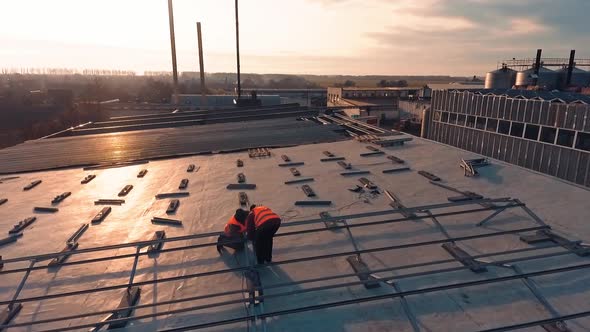 Electrician Installing Solar Panel