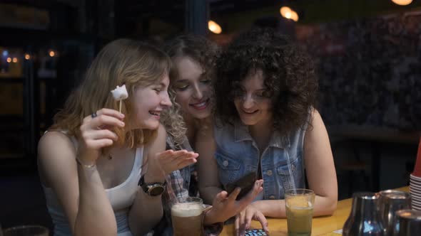 Girlfriends Have Fun at the Party