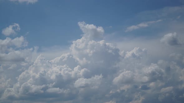 Blue Sky White Clouds Background Timelapse