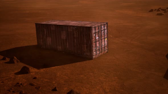 Abandoned Shipping Container in the Desert