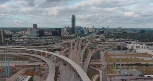 4k drone view of the Galleria area in Houston, Texas