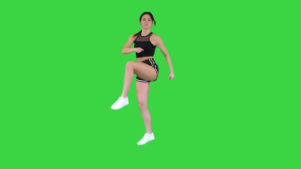 Hot B-girl Dancing on a Green Screen, Chroma Key