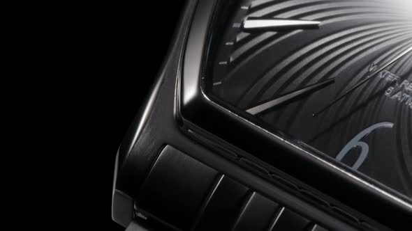 Closeup View of Rotating Luxury Swiss Watch