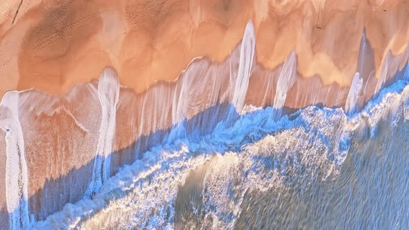 Abstract Background with Ocean Waves Atlantic Ocean