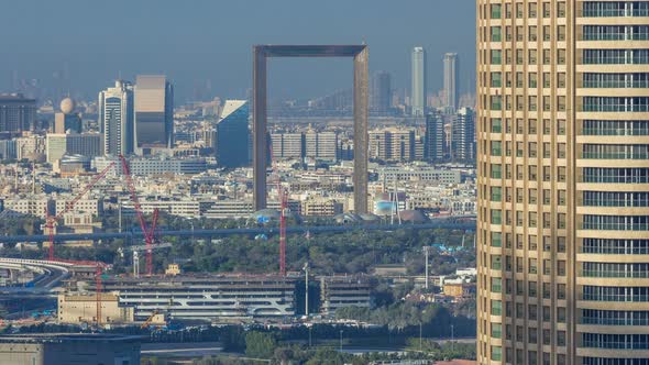 Dubai Skyline Timelapse with Deira District