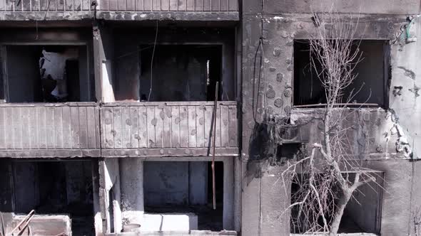 War in Ukraine  Destroyed Building in Borodyanka Bucha District